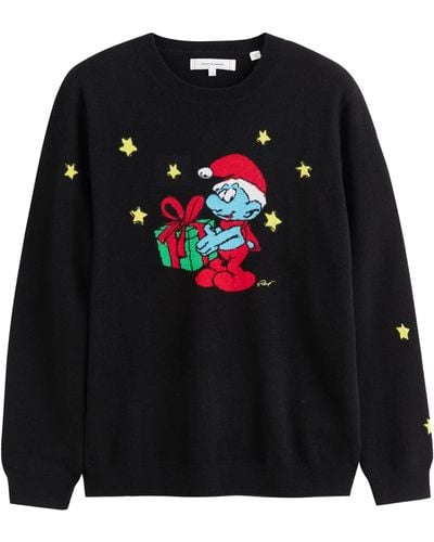 Chinti & Parker X The Smurfs Wool-cashmere Sweater - Black