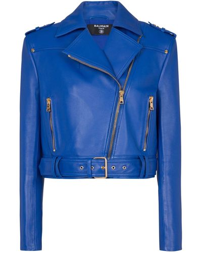 Balmain Leather jackets for Women | Online up 60% Lyst