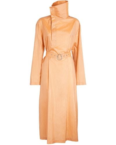 Jil Sander Belted Asymmetric Midi Dress - Orange