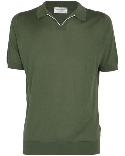 John Smedley Cotton Short-sleeve Polo Shirt - Green