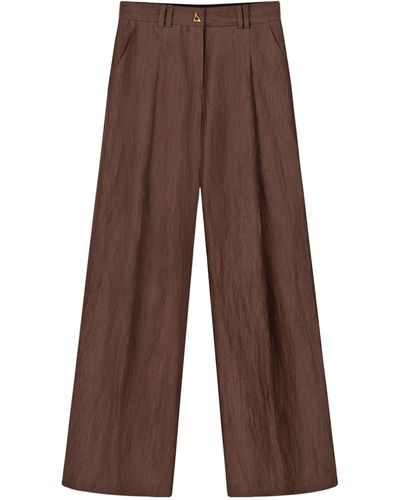 Aeron Wellen Tailored Trousers - Brown