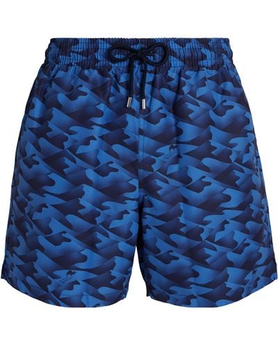 Derek Rose Printed Maui Swim Shorts - Blue