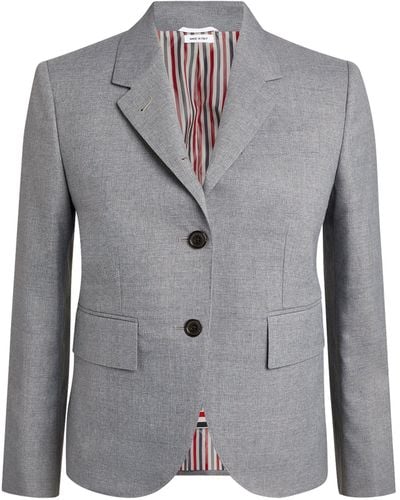 Thom Browne Wool High Armhole Sport Coat - Gray