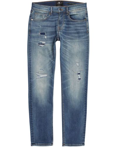 7 For All Mankind Slimmy Tapered Jeans - Blue