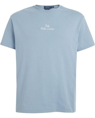 Polo Ralph Lauren Embroidered-logo T-shirt - Blue
