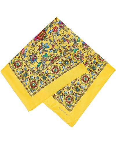 Polo Ralph Lauren Silk Floral Bandana Scarf - Yellow