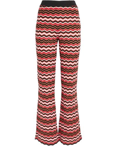 Missoni Knitted Zigzag Trousers - Red