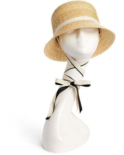 Eliurpi Straw Ribbon Bucket Hat - White