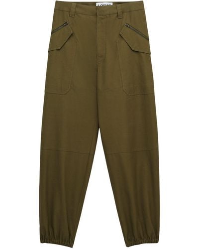 Loewe Tapered Cargo Trousers - Green