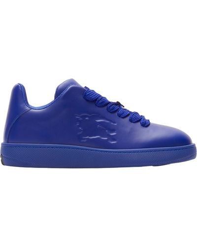 Burberry Leather Box Trainers - Blue