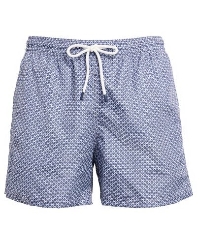 Fedeli Madeira Turtle Print Swim Shorts - Blue