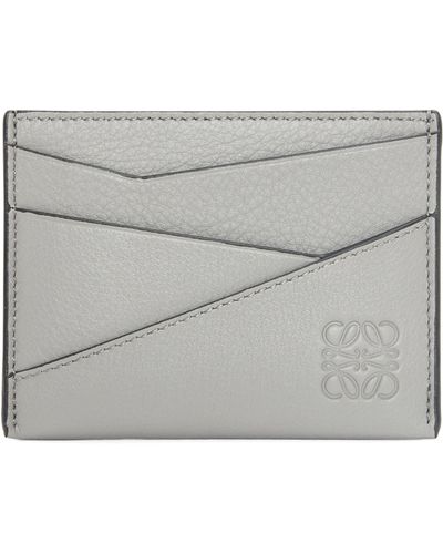 Loewe Leather Puzzle Card Holder - Grey
