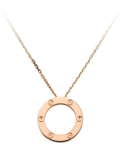 Cartier Rose Gold Love Necklace - Metallic