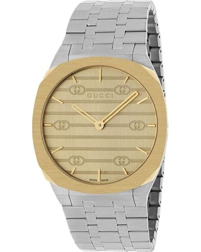 Gucci Gold-plated Steel 25h Watch 38mm - Metallic