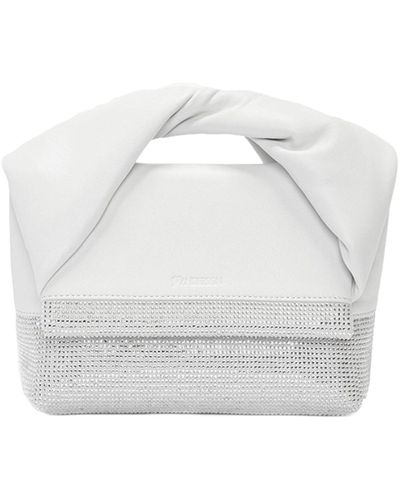 JW Anderson Mini Leather Twister Top-handle Bag - White