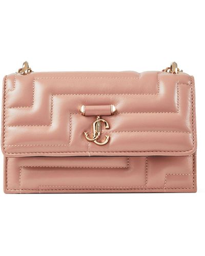 Jimmy Choo Mini Quilted Leather Bohemia Cross-body Bag - Pink