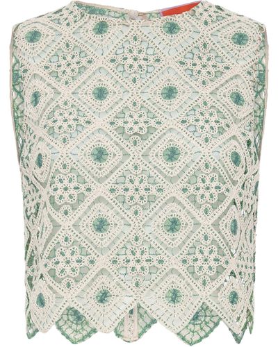La DoubleJ Crochet Aria Top - Green