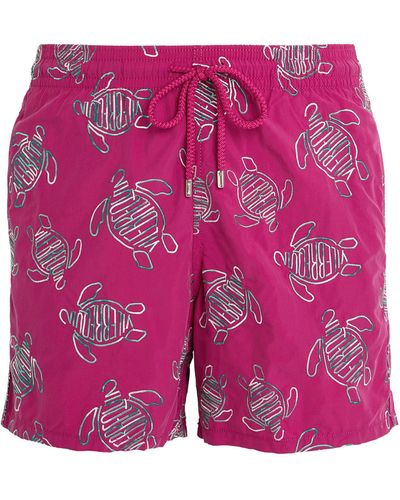 Vilebrequin Turtle Print Mistral Swim Shorts - Pink