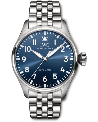 IWC Schaffhausen Stainless Steel Big Pilot's Watch 43mm - Blue