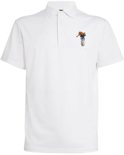 RLX Ralph Lauren Golfing Polo Bear Polo Shirt - White