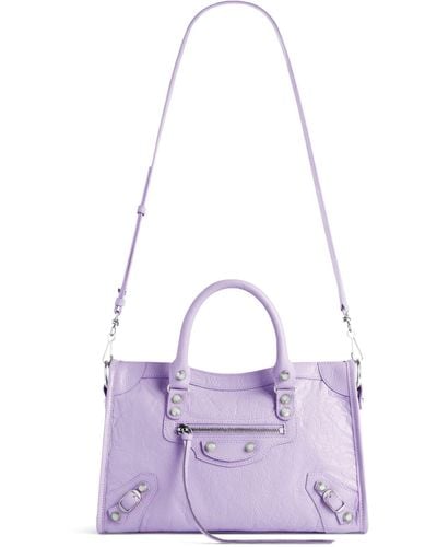 Balenciaga Small Leather Le City Top-handle Bag - Purple