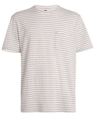 PAIGE Cotton Striped T-shirt - White