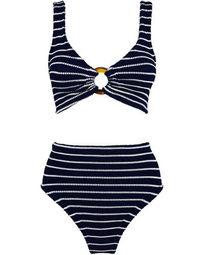 Hunza G Striped Nadine Bikini - Blue