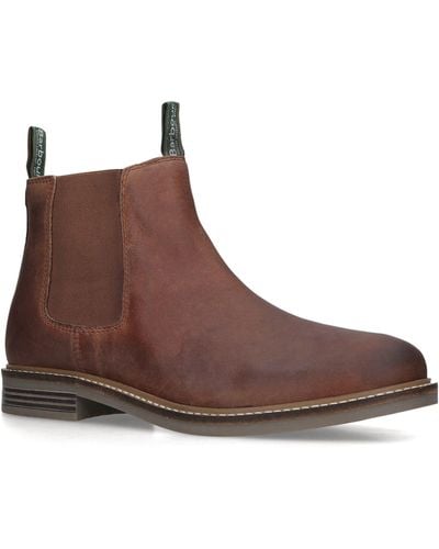 Barbour Leather Farsley Chelsea Boots - Natural