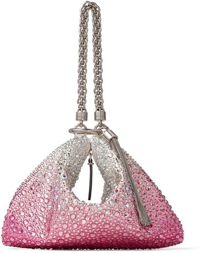 Jimmy Choo Crystal-embellished Callie Clutch Bag - Pink