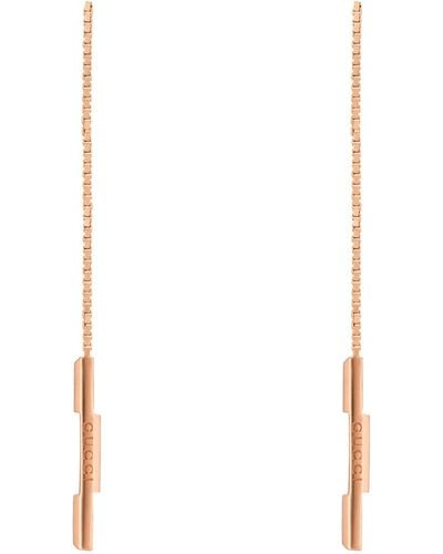 Gucci Rose Gold Link To Love Earrings - White