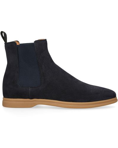 Eleventy Suede Chelsea Boots - Blue