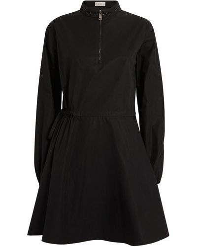 Moncler Quarter-zip Mini Dress - Black
