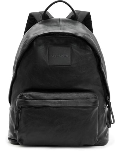 AllSaints Logo-patch Carabiner Backpack - Black