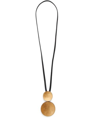Eskandar X Monies Wooden Necklace - Metallic