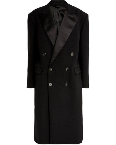 Carven Oversized Double-breasted Coat - Black