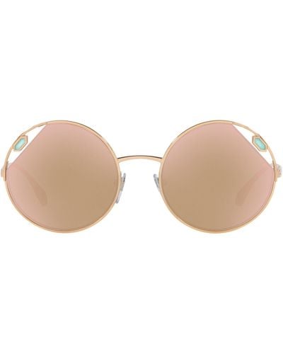 BVLGARI Round Sunglasses - Natural