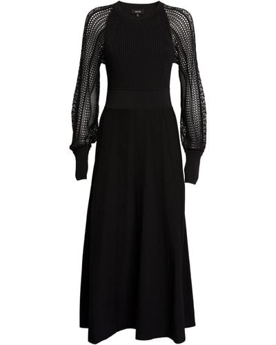 ME+EM Me+em Knitted Midi Dress - Black