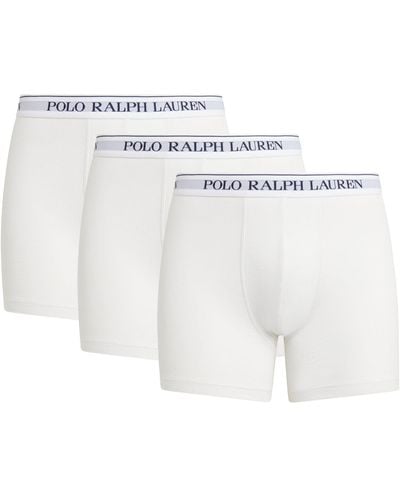 Polo Ralph Lauren Stretch-cotton Boxer Briefs (pack Of 3) - White
