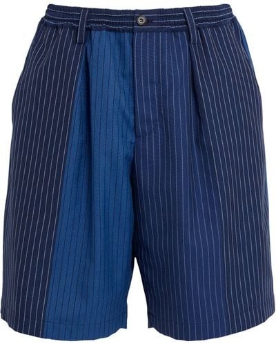 Marni Dégradé Striped Shorts - Blue