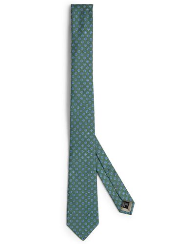 Giorgio Armani Silk Jacquard Patterned Tie - Green