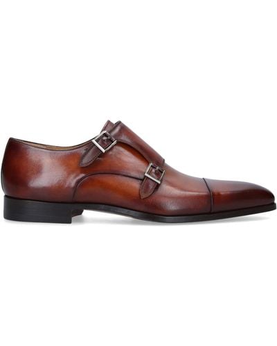 Magnanni Burnished Double-monk Shoes - Natural