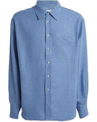 Commas Linen Relaxed Shirt - Blue