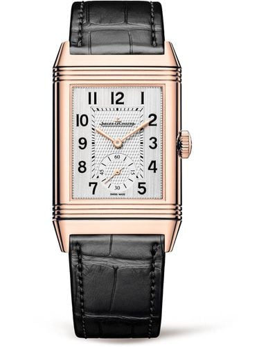 Jaeger-lecoultre Pink Gold Reverso Duoface Watch 28.3mm - Black
