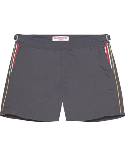 Orlebar Brown Side-stripe Setter Swim Shorts - Grey