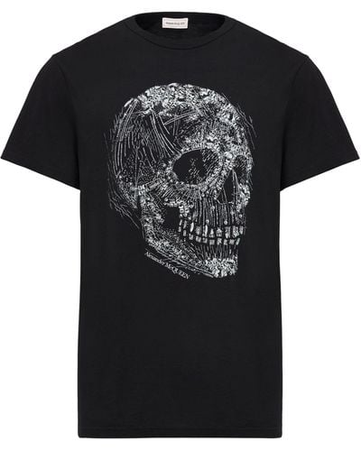 Alexander McQueen Crystal Skull T-shirt - Black