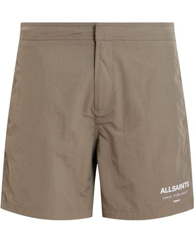 AllSaints Underground Swim Shorts - Grey