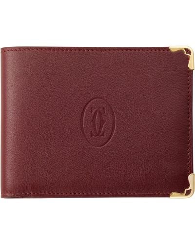 Cartier Leather Must De Wallet - Purple