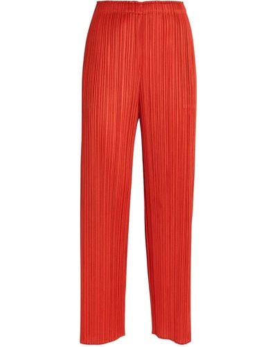 Pleats Please Issey Miyake Monthly Colours April Wide-leg Trousers - Red