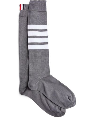 Thom Browne 4-bar Over-calf Socks - Gray