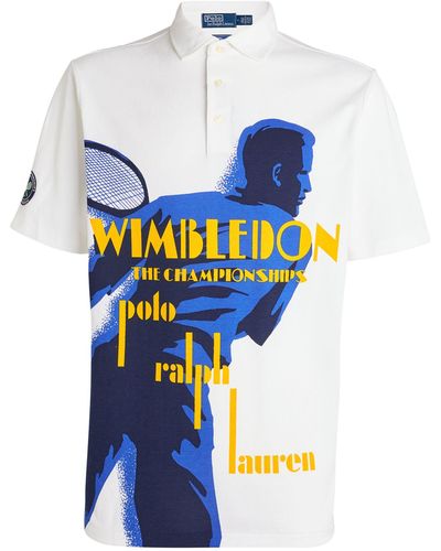 RLX Ralph Lauren X Wimbledon Graphic Print Polo Shirt - Blue